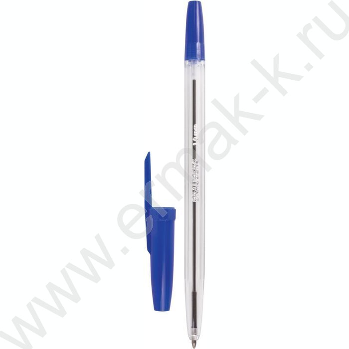 Ручка шар "Line" 1мм, синяя, линия 0,5мм, корпус прозрачный | Фото 1