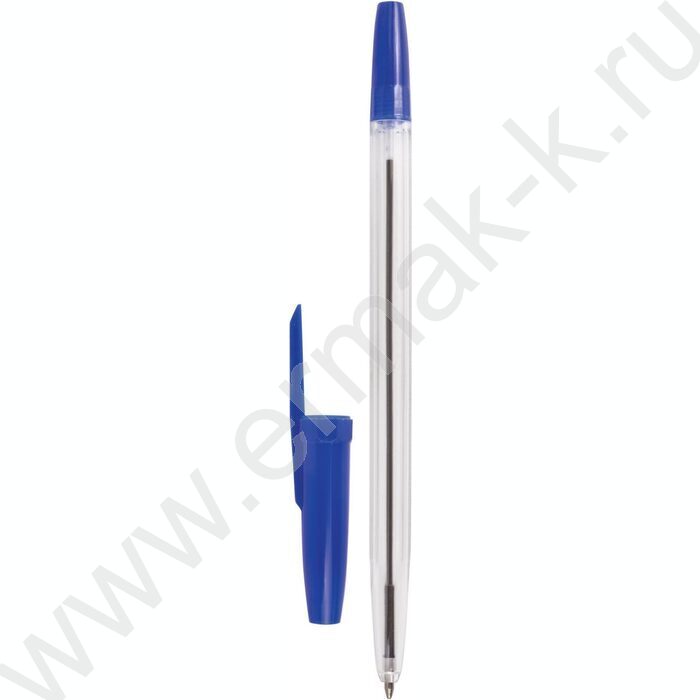 Ручка шар "Line" 1мм, синяя, линия 0,5мм, корпус прозрачный | Фото 2