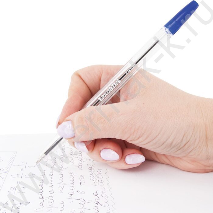 Ручка шар "Line" 1мм, синяя, линия 0,5мм, корпус прозрачный | Фото 9
