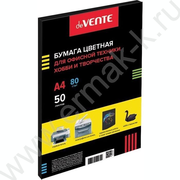 Бумага А4  80г/мкв  50л "deVENTE" интенсив черный | Фото 1