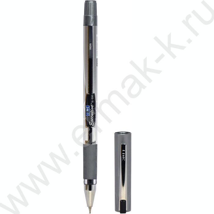 Ручка гелевая черная 0,55мм Executive SL /круглый корпус, резин.держатель/ | Фото 1