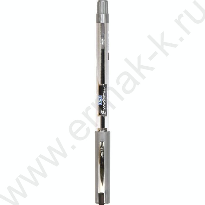 Ручка гелевая черная 0,55мм Executive SL /круглый корпус, резин.держатель/ | Фото 3