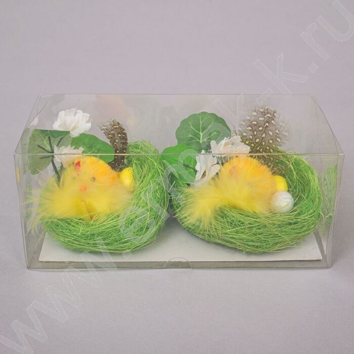 Цыплята пушистые в гнезде 15*7см 2 шт/уп | Фото 2