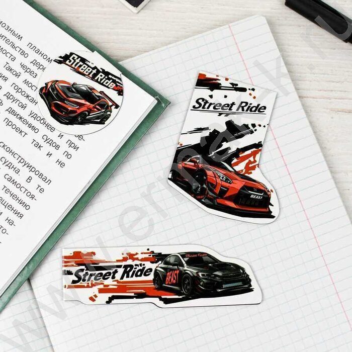 Закладки магнитные "Красная тачка" набор 3шт | Фото 7