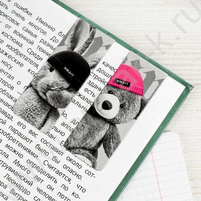 Закладки магнитные "Звери в шапочках" набор 2шт | Фото 7