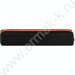 Пенал школьный полиэстер молния "Чёрный с оранжевым" шелкография | Фото 1