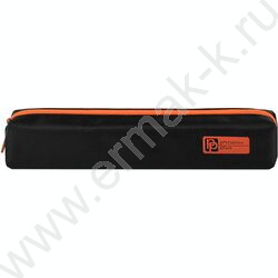 Пенал школьный полиэстер молния "Чёрный с оранжевым" шелкография | Фото 3