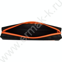 Пенал школьный полиэстер молния "Чёрный с оранжевым" шелкография | Фото 4