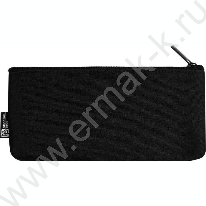 Пенал школьный полиэстер молния "Чёрный" | Фото 3