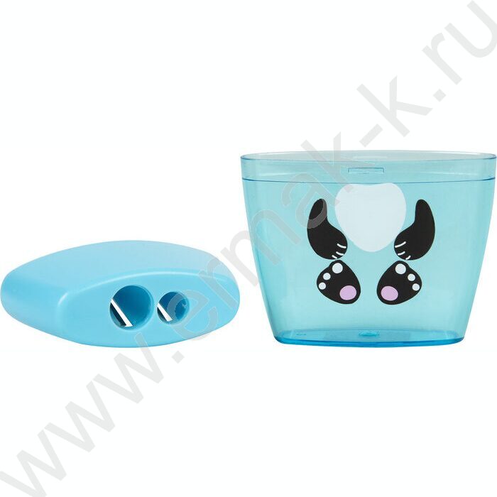 Точилка 2отв. пластик /с контейнером /ассорти | Фото 5