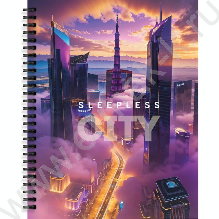 Тетрадь  48л клетка/спираль "Буквы города" /мел. карт., ВД-лак /4 вида | Фото 2