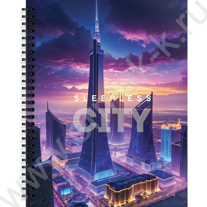 Тетрадь  48л клетка/спираль "Буквы города" /мел. карт., ВД-лак /4 вида | Фото 3