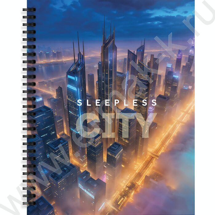 Тетрадь  48л клетка/спираль "Буквы города" /мел. карт., ВД-лак /4 вида | Фото 5