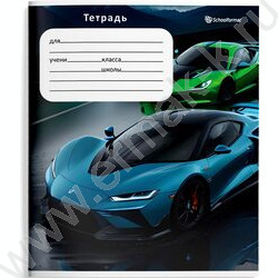 Тетрадь  18л клетка "Быстрые скорости" /лак/ 4вида | Фото 2