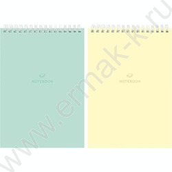 Блокнот  40л А5 спираль "Пастельные оттенки" ассорти | Фото 1