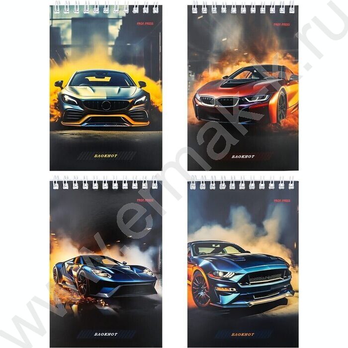 Блокнот  40л А6 спираль "Премиальное авто" ассорти | Фото 1