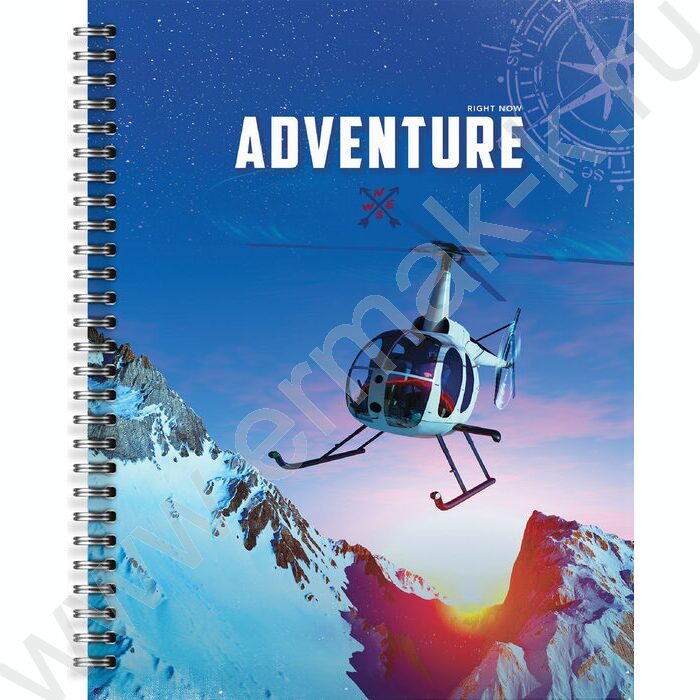 Тетрадь  48л А5+ клетка/спираль "Вперед в неизвестность"  /мел. карт., лак /ассорти | Фото 2