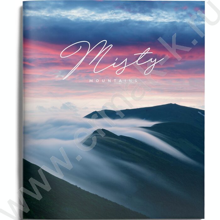 Тетрадь  48л А5+ линейка "Живописные горы" /мел. карт., спл. лак /4вида | Фото 3