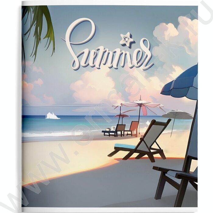 Тетрадь  48л А5+ линейка "Летнее наслаждение" /мел. карт., лак /4вида | Фото 2