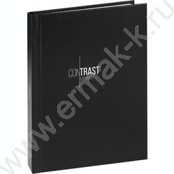 Зап. книжка  88л А6 тв.обл. "Контрастная классика" /мат.лам/резинка/в точку | Фото 1