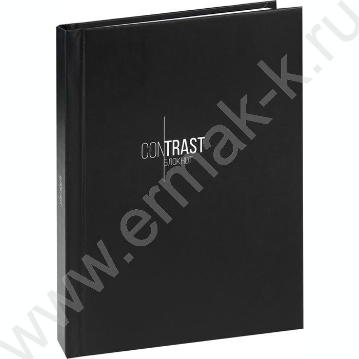 Зап. книжка  88л А6 тв.обл. "Контрастная классика" /мат.лам/резинка/в точку | Фото 1