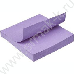 Бумага д/записей  76*76мм /100л, 70г/м²,неон,  филетовая с липким краем "Bright colours" | Фото 3
