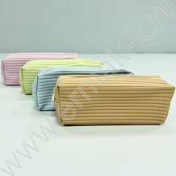 Пенал-косметичка "Ribbed pastel" /21*8*6см. /ассорти, полиэстер | Фото 1