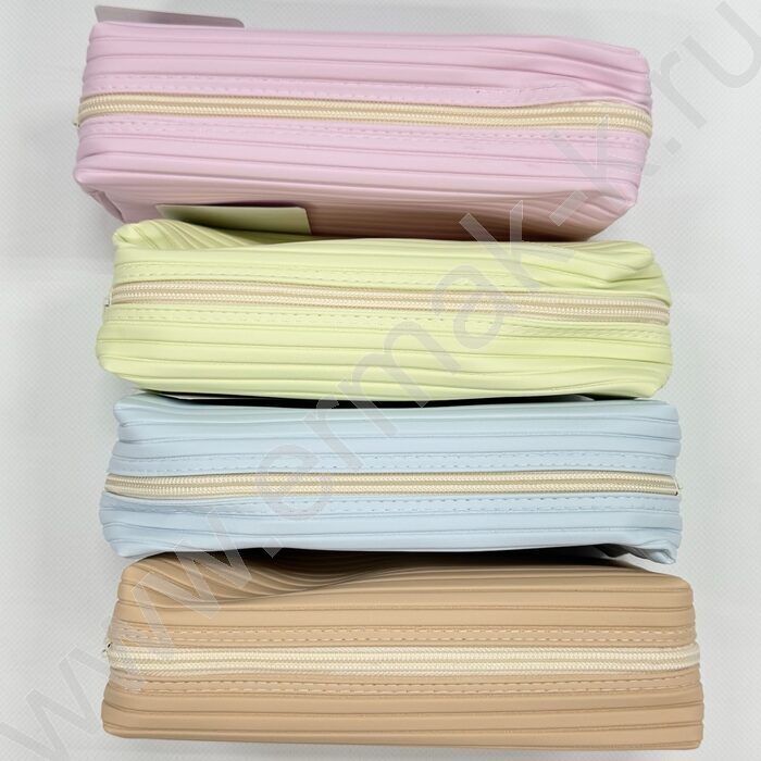 Пенал-косметичка "Ribbed pastel" /21*8*6см. /ассорти, полиэстер | Фото 2
