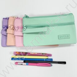 Пенал-косметичка "Style Pastel" 19,5*11см. /ассорти, полиэстер | Фото 3