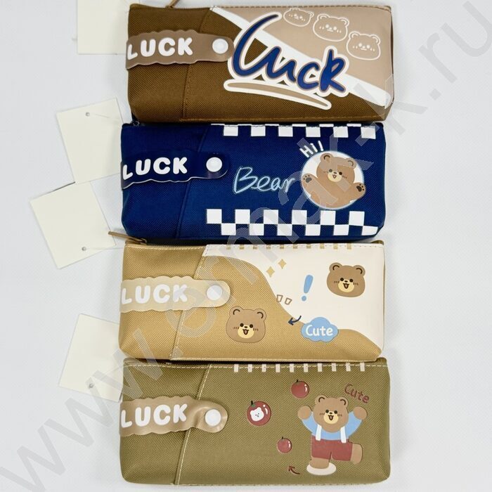 Пенал-косметичка "Lucky bear" 20*8*4см. /ассорти, полиэстер | Фото 1
