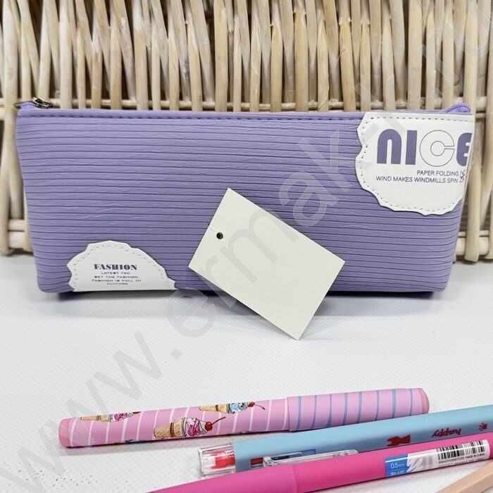 Пенал-косметичка "Nice" 20*8*4см. /ассорти, вельвет | Фото 4