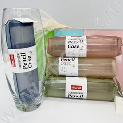 Пенал-косметичка "Dusty color" /сетка, прозрачный /21*5,5*5,5см. /ассорти, полиэстер | Фото 2