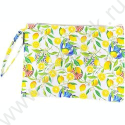Сумка пляжная шопер 57*37см. "Лимоны" /ручки - канат + косметичка 29*21см. | Фото 2