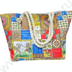 Сумка пляжная шопер 57*37см. /ручки - канат + косметичка 29*21см. | Фото 1