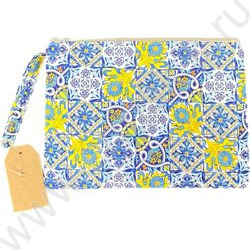 Сумка пляжная шопер 57*37см. "Узоры" /ручки - веревка + косметичка 29*21см. | Фото 2
