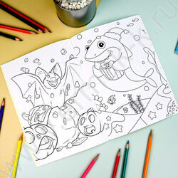 Книжка-раскраска А5 с наклейками Животные | Фото 5