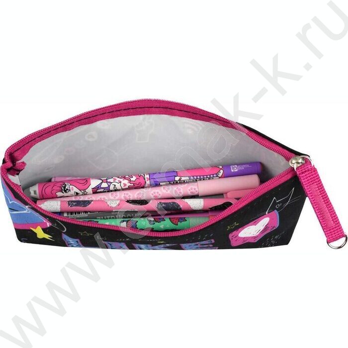 Пенал школьный микрофибра на ПВХ-основе молния "Лайк" | Фото 5