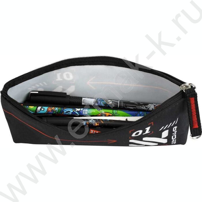 Пенал школьный микрофибра на ПВХ-основе молния "Техно" | Фото 5