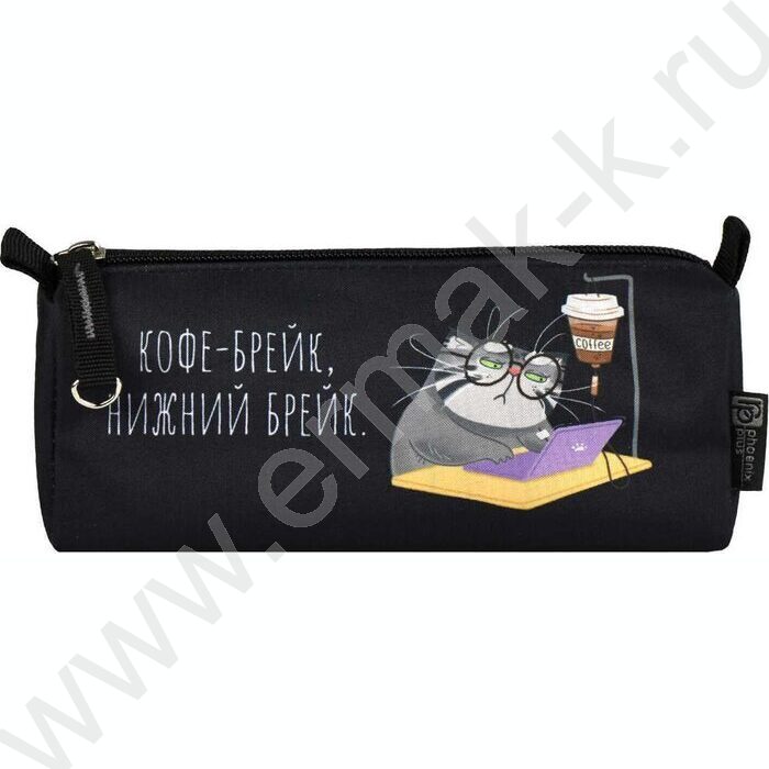 Пенал школьный полиэстер молния "Серый кот" | Фото 2