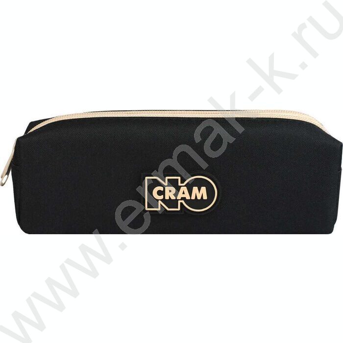 Пенал школьный полиэстер,резиновая нашивка молния "Нет зубрёжке! черный" | Фото 2