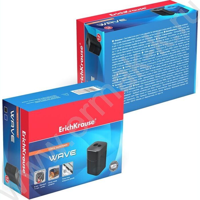 Точилка 2отв. пластик Wave ассорти | Фото 4