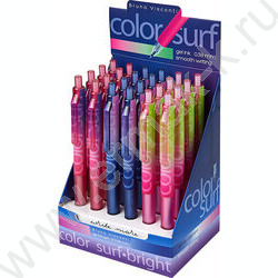 Ручка гелевая авт синяя 0,38мм  "ColorSurf.Bright" 3 цвета корпуса | Фото 7
