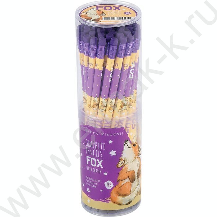 Карандаш пластиковый  с ластиком  HB Kids Color. Лисёнок | Фото 4