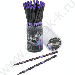 Карандаш пластиковый  с ластиком  HB Black Excellence. Octopus | Фото 2