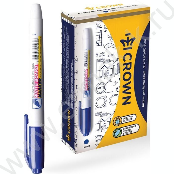 Маркер д/маркерных досок /синий/ 2мм круг "Multi Board Slim" | Фото 2