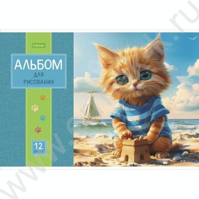 Альбом д/рисования 12л "Пушистые мордочки" ассорти | Фото 4