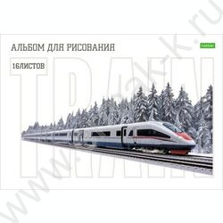 Альбом д/рисования 16л "Современные поезда" 5видов | Фото 2