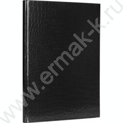 Бизнес-блокнот  80л А4 5-цв.блок/Бумвинил METALLIC тиснение CROCO Чёрный | Фото 1