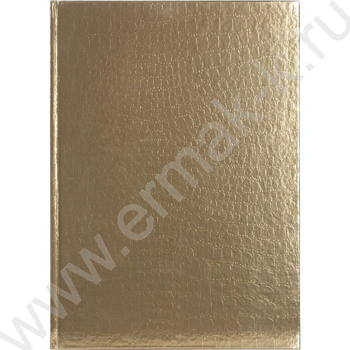 Бизнес-блокнот  80л А4 5-цв.блок/Бумвинил METALLIC тиснение CROCO Золото | Фото 2