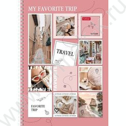 Тетрадь  80л А4 клетка /спираль /многоцветный срез/перфорация на отрыв/ "TRAVEL" | Фото 2